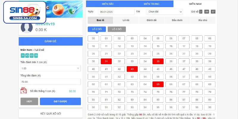 Giới thiệu lô đề Sin88