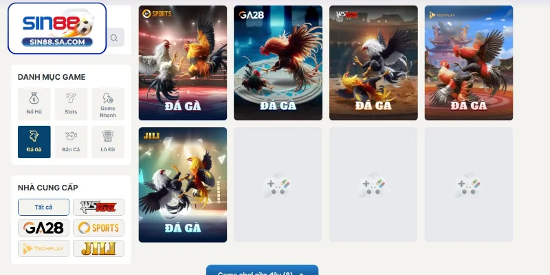 Giới thiệu sảnh đá gà Sin88 ăn khách