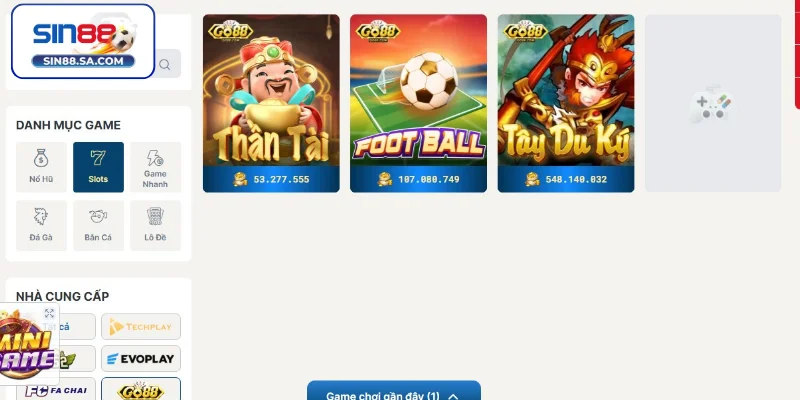 Một số trò chơi Slot Sin88 nổi bật